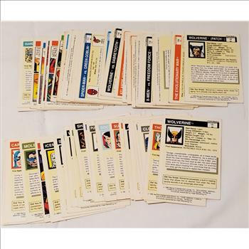 Lot of 50 Various 1990 MARVEL Trading Cards