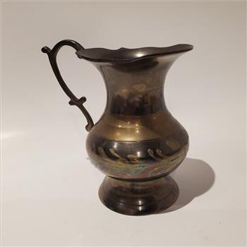 Vintage Etched Hand Made Brass Pitcher