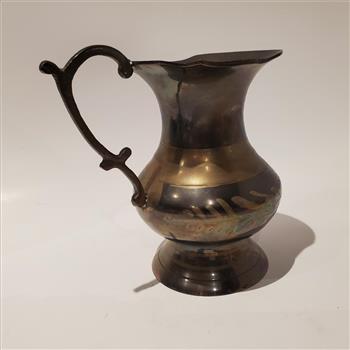 Vintage Etched Hand Made Brass Pitcher