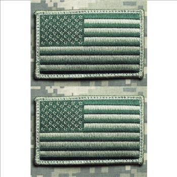 TACTICAL US ARMY BADGES OD GREEN 2 Pcs
