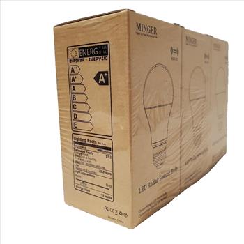 3 Pack Minger LED Radar Sensor Bulbs MSB-201 Sealed New