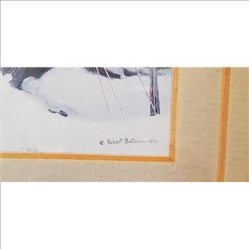 Vintage 1979 Framed Robert Bateman Wily and Wary Red Fox Print