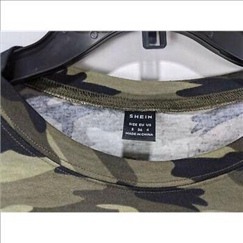 Womens Shein Everytime Miss U Top, Camo Size - M