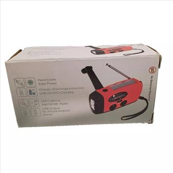 Emergency Radio Crank Solar Hand Weather 1000mAh Power Bank Charger Flash Light
