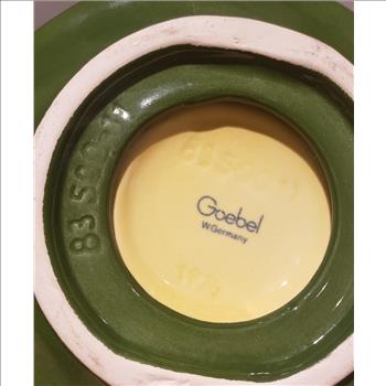 Vintage Goebel W Germany 1974 Ceramic Glazed Apple Shaped Marmalade Jar with Lid