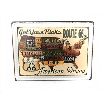Route 66 Rustic Looking Metal Sign 12