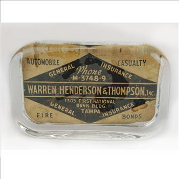 Vintage Glass Paper Press : Circa 1947