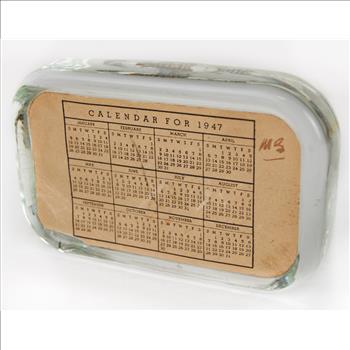 Vintage Glass Paper Press : Circa 1947