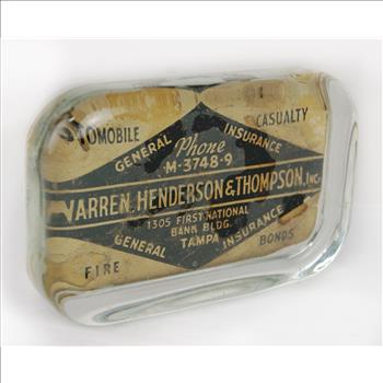 Vintage Glass Paper Press : Circa 1947