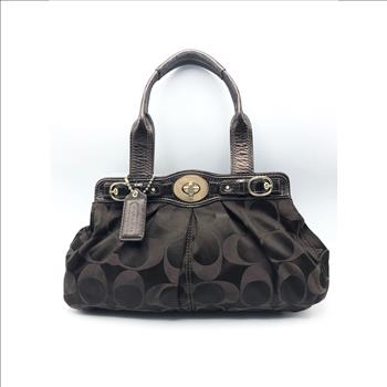 Coach F13906 Signature Garnet Satchel Bag Retail $398