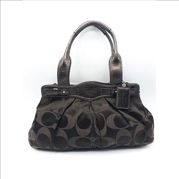 Coach F13906 Signature Garnet Satchel Bag Retail $398