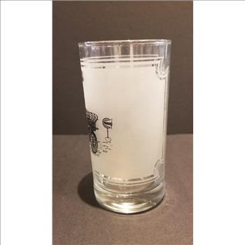 Vintage Frosted Glass 1903 Mercedes Antique Model Car Promotional Glass