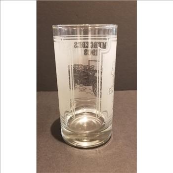 Vintage Frosted Glass 1903 Mercedes Antique Model Car Promotional Glass