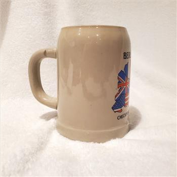 Vintage West Germany Ceramic .5L Beer Stein BERLIN Checkpoint-Charlie