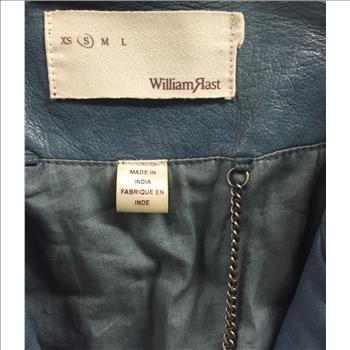 Womens William Rast Motorcycle Leather Jacket Teal Blue Small Retail $695.00