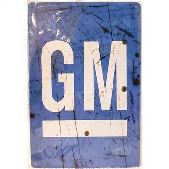 Metal Sign GM Logo 8