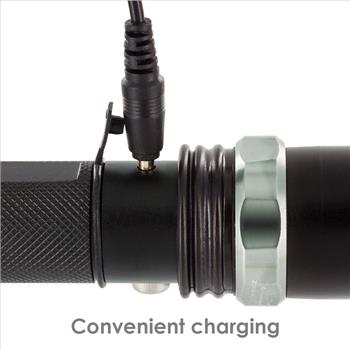 Military Grade Tactical Police Swat Heavy Duty 3W LED Rechargeable Flashlight w Case