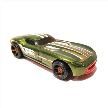 2008 Mattel Hot Wheels Fast FeLion Metallic Green Sports Car 1/64