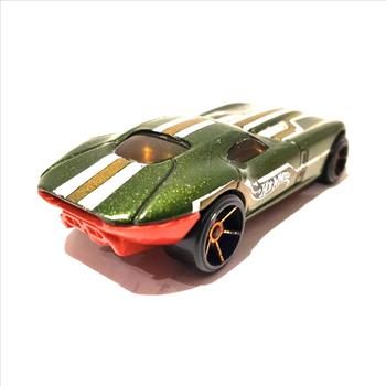 2008 Mattel Hot Wheels Fast FeLion Metallic Green Sports Car 1/64