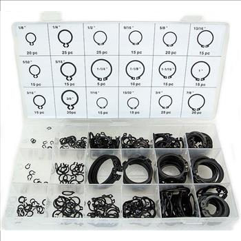 300 Pc Steel Snap Retaining Ring Set