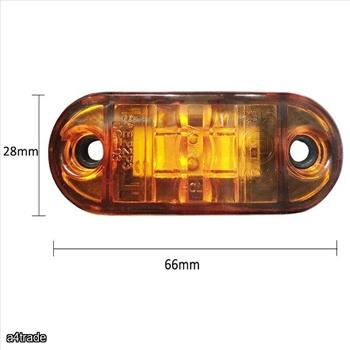 Lot of 4 Warning Lights LEDs Diode Light Trailer Truck Amber New