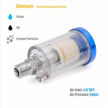 Oil Water Separator Trap Filter Pneumatic compressor Air Tools Paint Airbrush