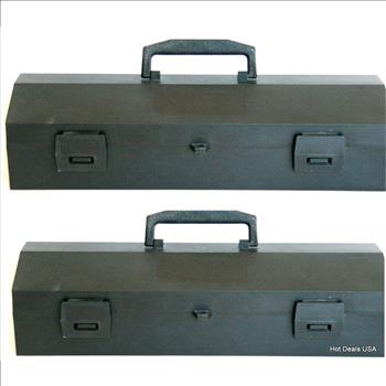 Set of Two Black Tool Boxes