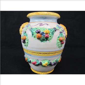 Vintage Hand Painted Florentine Vase - Made in Italy