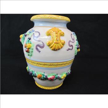 Vintage Hand Painted Florentine Vase - Made in Italy