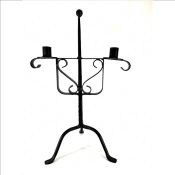 Vintage Hand Crafted Wrought Iron Candelabra