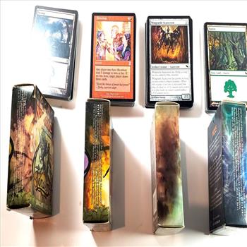 Over 100 Random Magic The Gathering Playing Cards With Four Empty Boxes