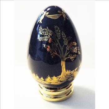 Collector's Limoges Egg in 18kt Gold Finish