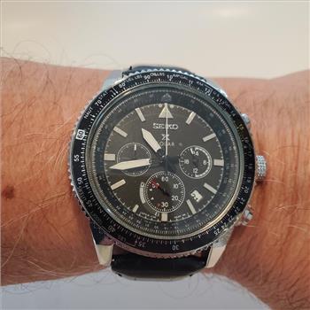 Mens Seiko Prospex Solar Diver Wrist Watch Black