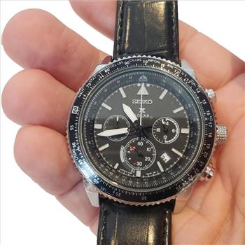 Mens Seiko Prospex Solar Diver Wrist Watch Black