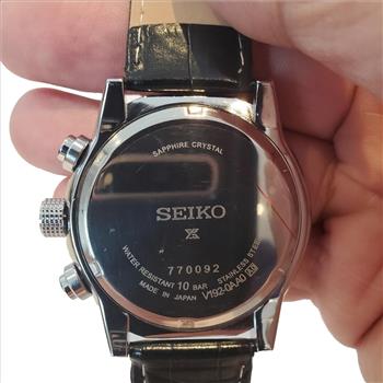 Mens Seiko Prospex Solar Diver Wrist Watch Black
