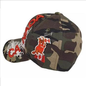 NWT CANADA Adjustable Acrylic Camo Baseball Cap One Size Fits Most