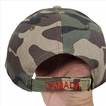 NWT CANADA Adjustable Acrylic Camo Baseball Cap One Size Fits Most