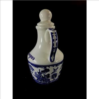 English Hand Painted Porcelain Pitcher With Stopper