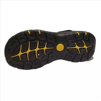 Men's Fashion Leather Sandals With Side Strap Black Size 9