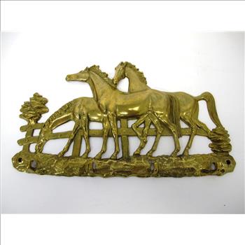 1960s Solid Brass Key Holder