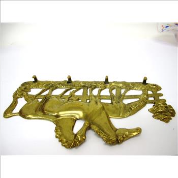 1960s Solid Brass Key Holder