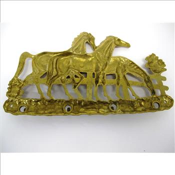 1960s Solid Brass Key Holder