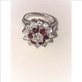 14Kt Gold Diamond & Ruby Ring Sz 6.5 Appraised $5,000.00
