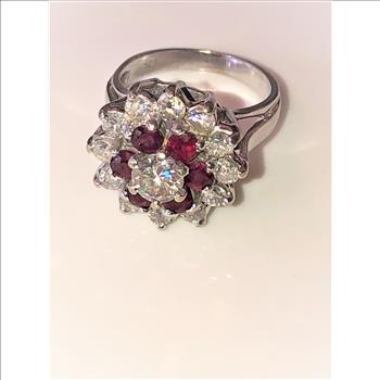 14Kt Gold Diamond & Ruby Ring Sz 6.5 Appraised $5,000.00