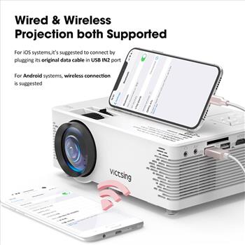 VICTSING - Portable Home Theater / LED Projector - Retail $175.00