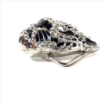 3D Rhinestone Tiger Metal Belt Buckle