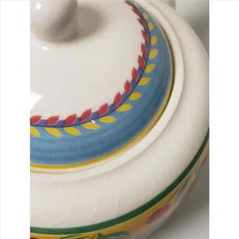 Vintage Vista Alegre Portugal Cherry Fruit Pattern Porcelain Teapot