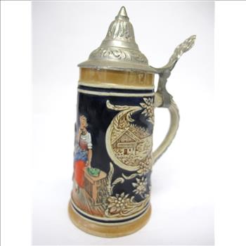 1950s Hand Painted Beer Stein - Made in Germany