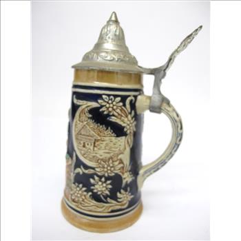 1950s Hand Painted Beer Stein - Made in Germany