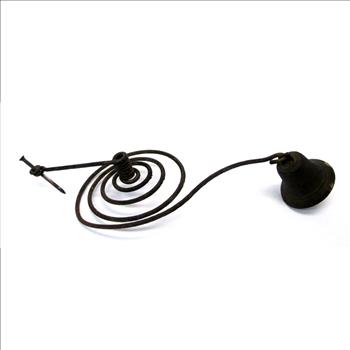 Authentic Antique Wrought Iron Coil Spring Door Bell